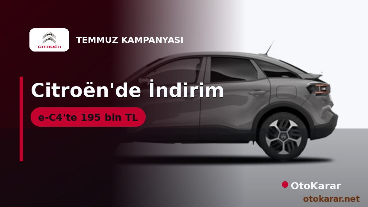 Citroën'de 280 Bin TL'ye Varan İndirim: e-C4 ve C5 Aircross Öne Çıkıyor