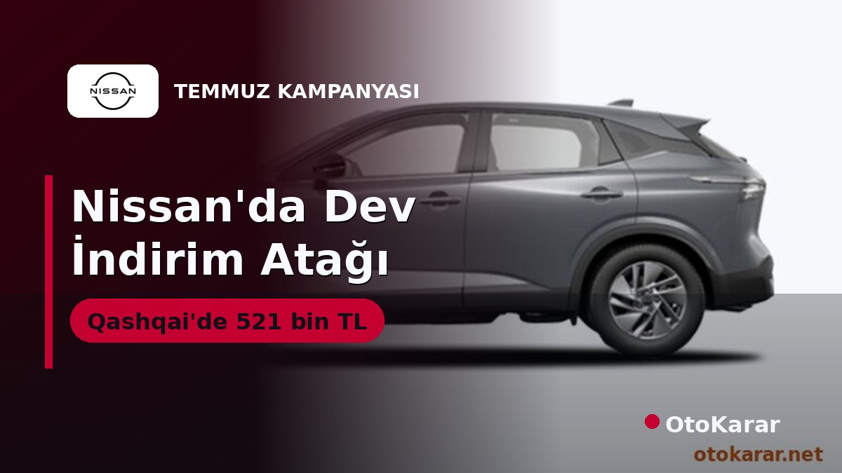 Nissan'dan Dev İndirim: Qashqai'de 521 Bin TL, Juke'de 354 Bin TL