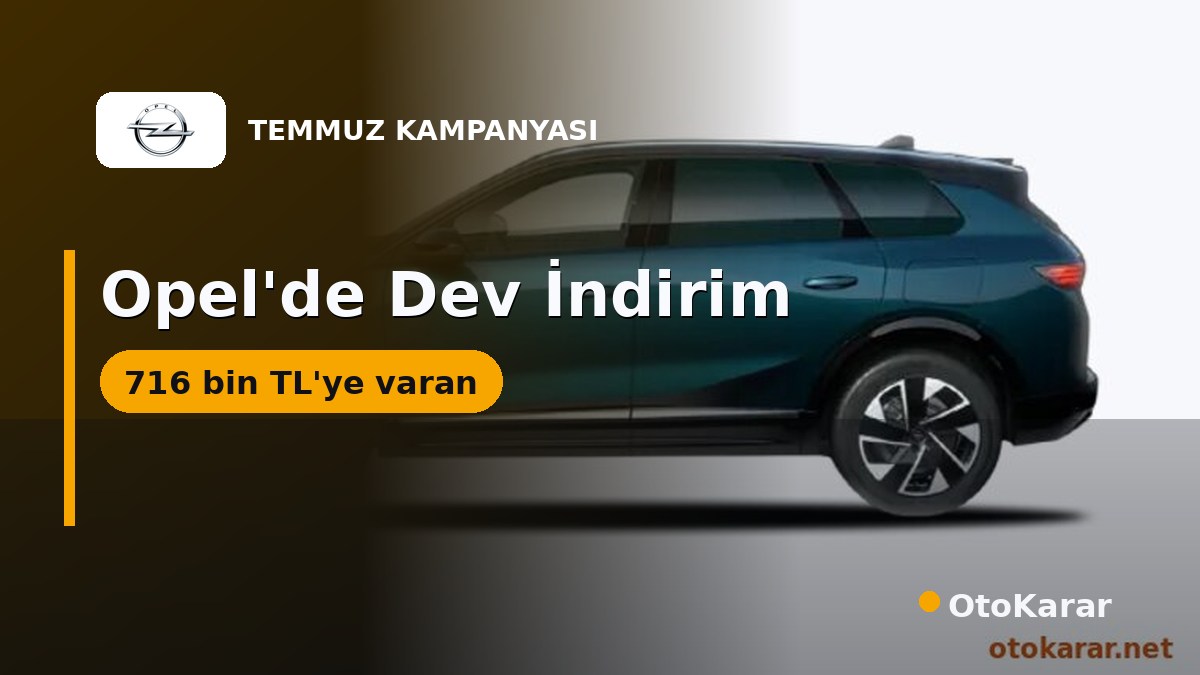 Opel'de 716 Bin TL'ye Varan İndirim: Grandland Hibrit ve Corsa Elektrikli Öne Çıktı